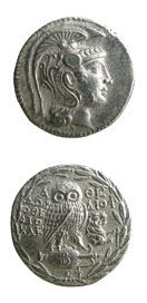 Athenian Silver Tetradrachm in the New Style, 2 Century BCE