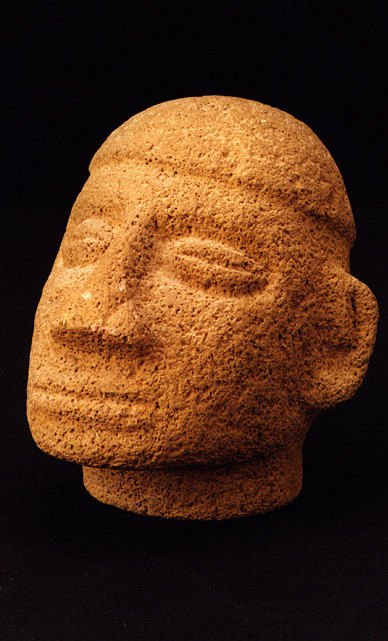 Basalt Trophy Head, 100 CE - 500 CE