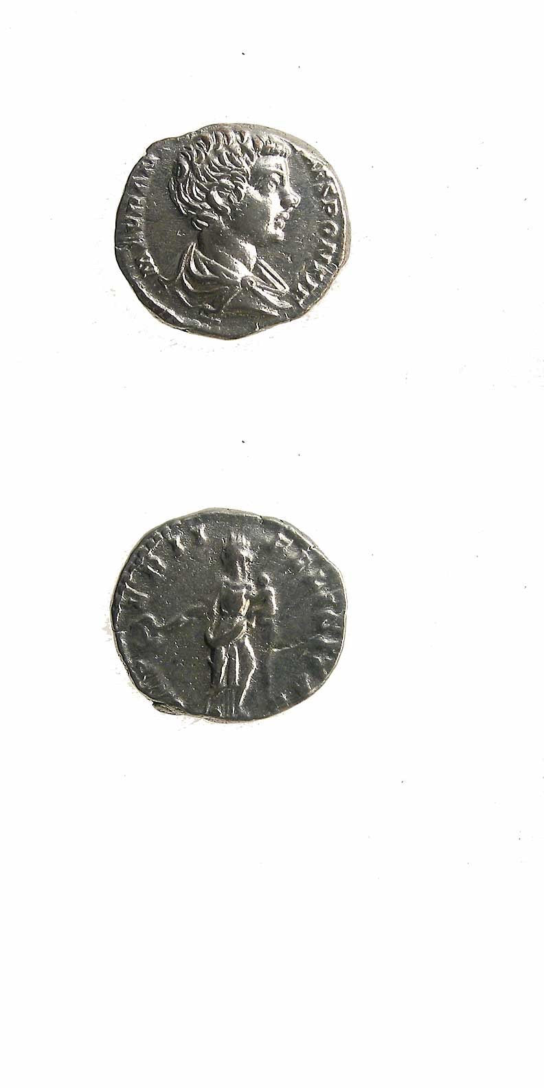 Silver Denarius of Caracalla Struck While Caesar, 196 CE - 198 CE
