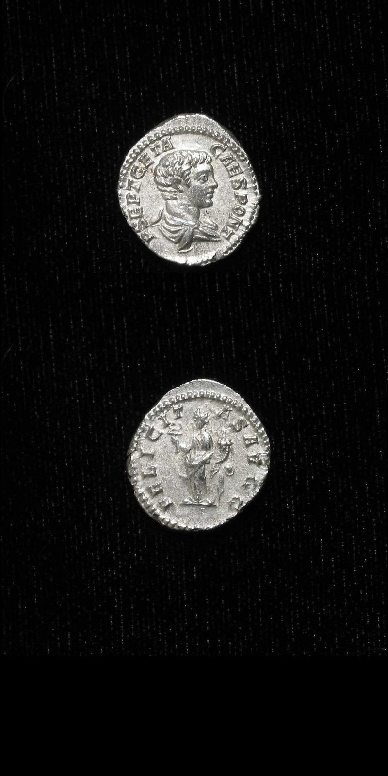 Silver Denarius of Geta Struck While Caesar, 199 CE - 202 CE