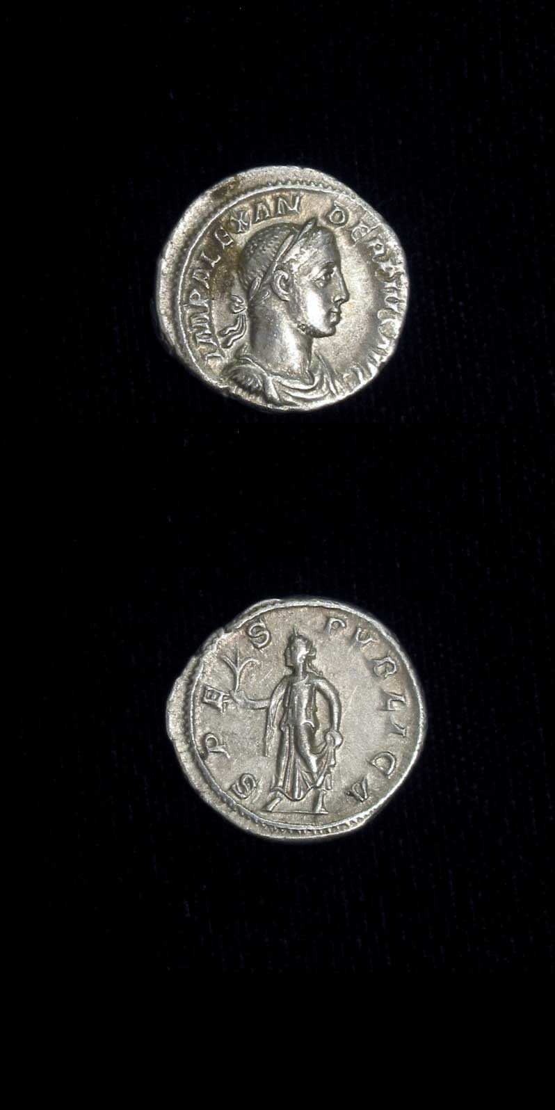 Silver Denarius of Emperor Severus Alexander, 231 CE - 235 CE