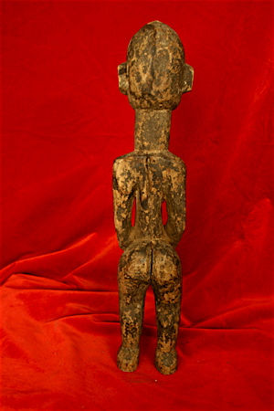 Lobi Wooden Sculpture of a Standing Woman, 20th Century CE