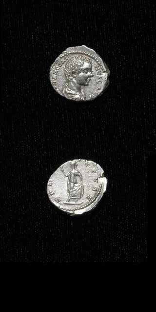 Silver Denarius of Caracalla Struck While Caesar, 196 CE - 198 CE