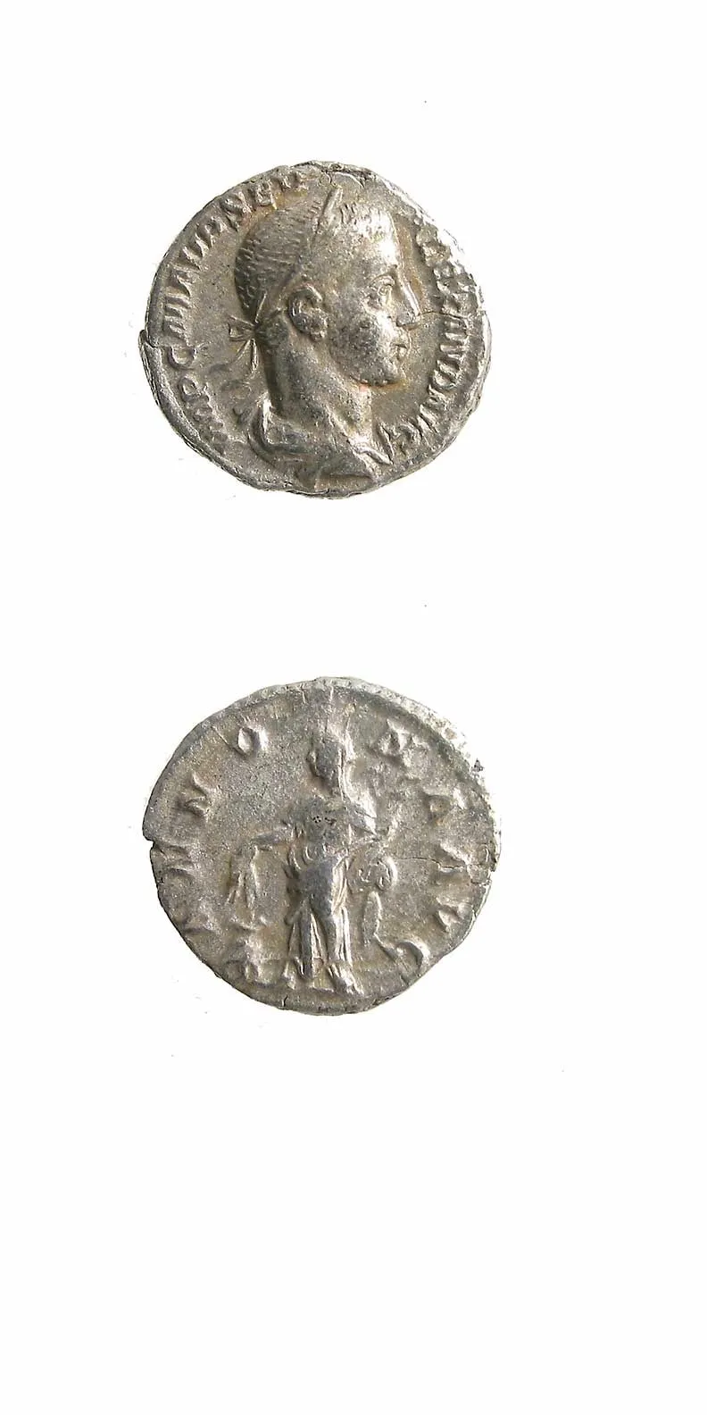 Silver Denarius of Emperor Severus Alexander, 222 CE - 228 CE