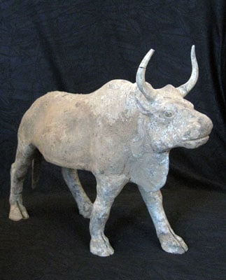 Tang Sculpture of a Standing Ox, 618 CE - 906 CE