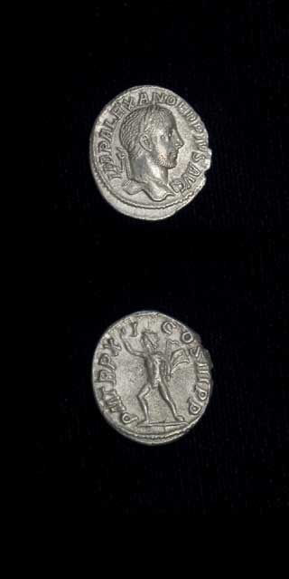 Silver Denarius of Emperor Severus Alexander, 231 CE - 235 CE