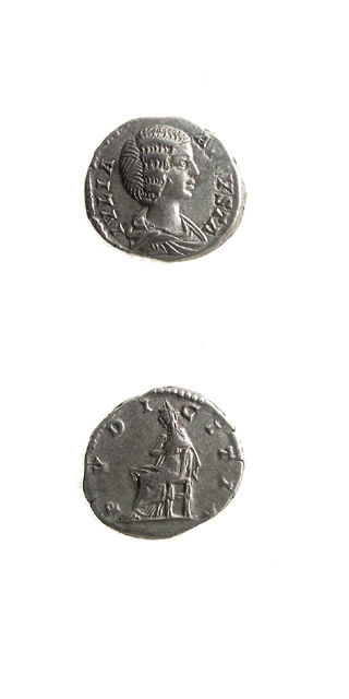 Silver Denarius of Empress Julia Domna, 196 CE - 211 CE