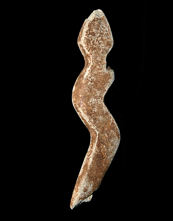 Mezcala Stone Snake Amulet, 300 BCE - 300 CE