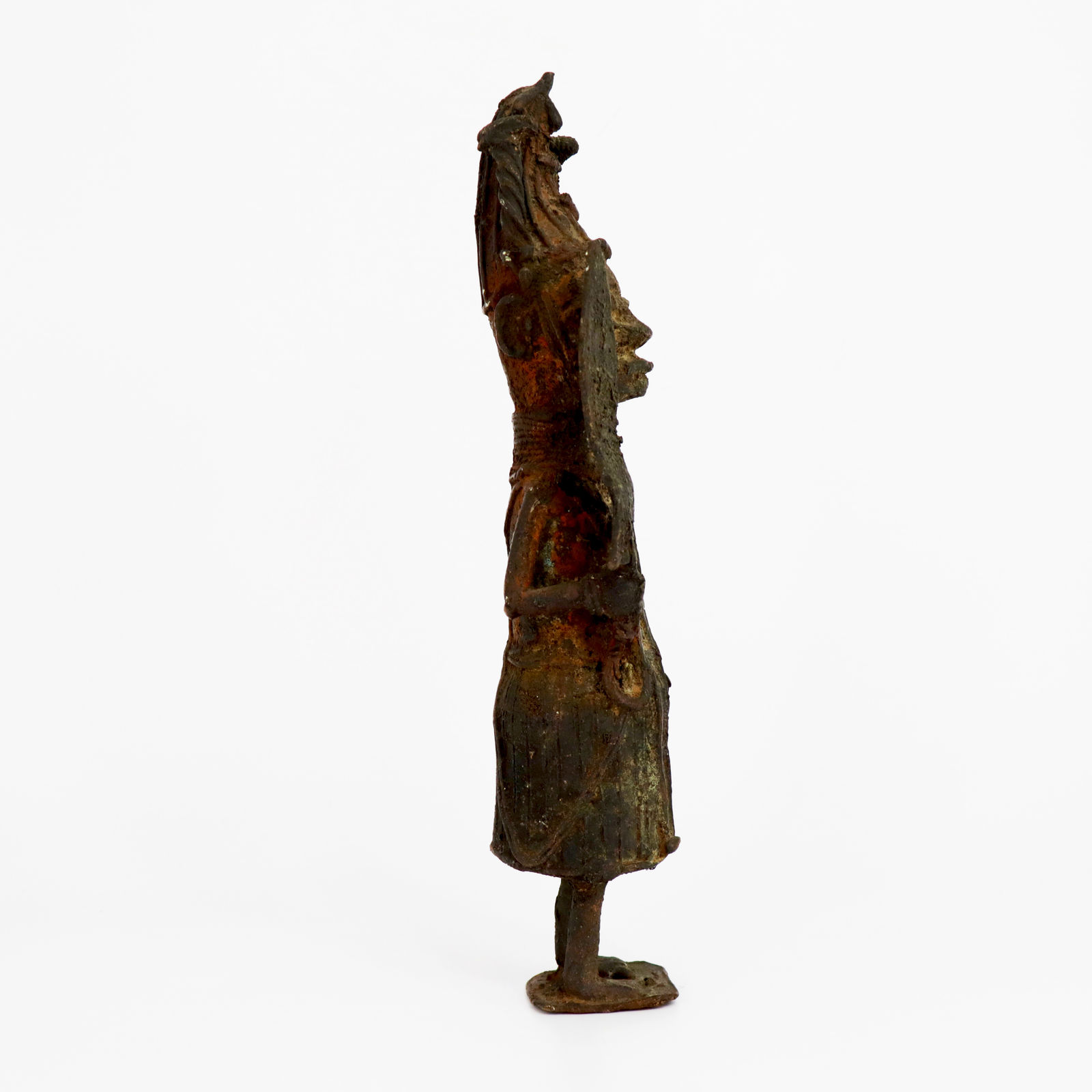 Benin Figure of an Oba, with Ceremonial Sword (Eben), Eighteenth or Nineteenth Century AD