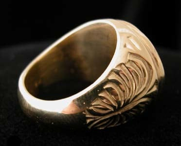 Gold Ring with Classical Revival Carnelian Intaglio of a Nest, 18th Century CE