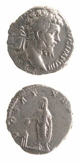 Silver Denarius of Emperor Septimius Severus, 193 CE - 198 CE