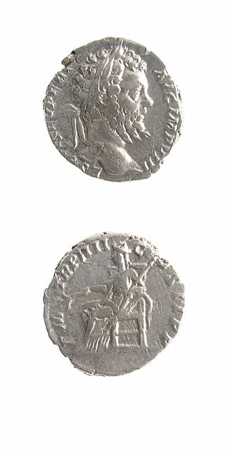 Silver Denarius of Emperor Septimius Severus, 193 CE - 198 CE