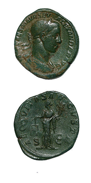 Bronze Sestertius of Emperor Severus Alexander, 222 CE - 228 CE