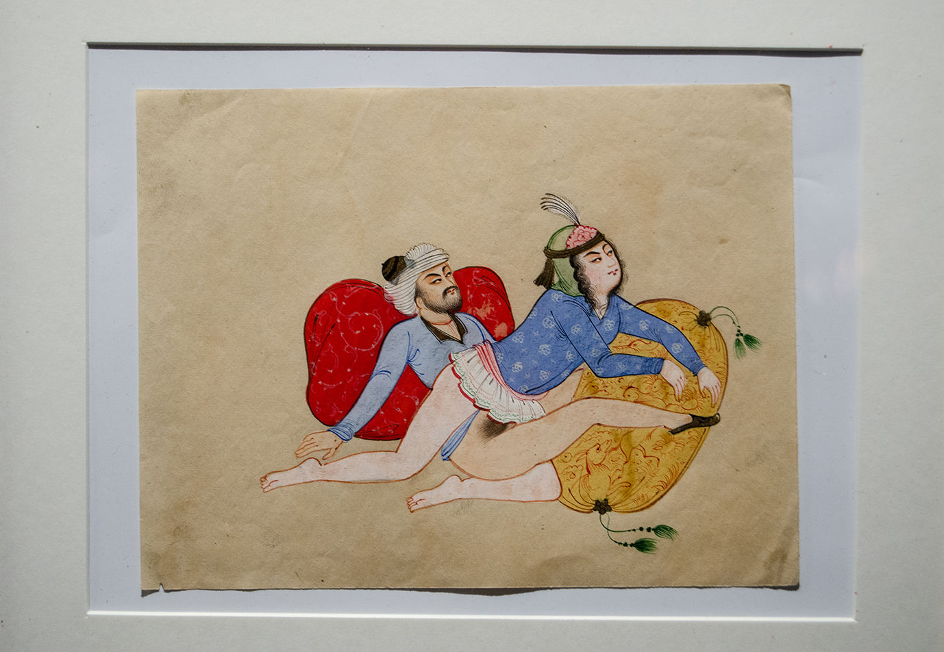 134 - Late Mughal Empire Erotic Manuscript / Painting Inspired by the Kama Sutra, 18th Century CE - 19th Century CE