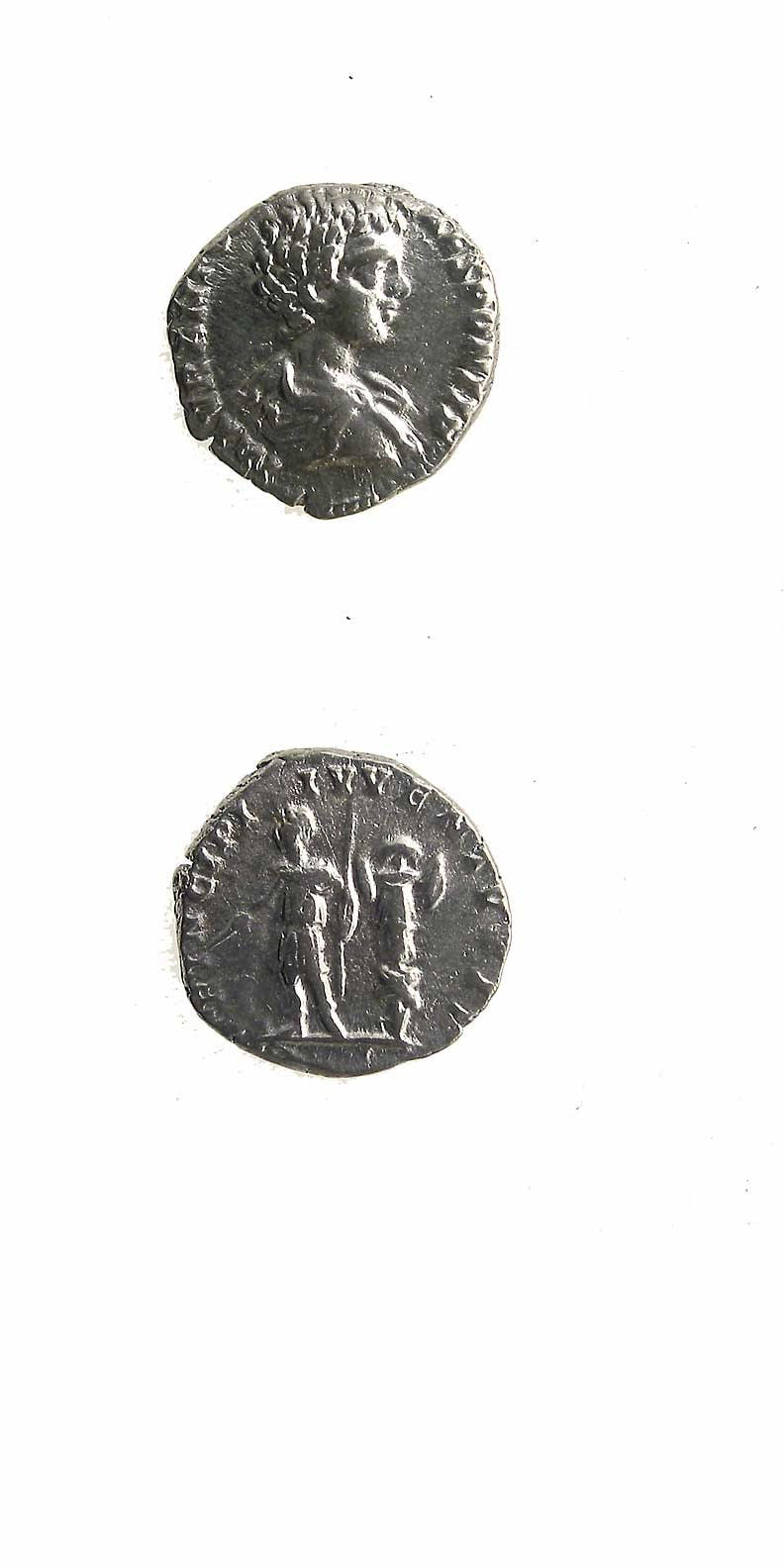 Silver Denarius of Caracalla Struck While Caesar, 196 CE - 198 CE
