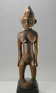 Senufo Wooden Sculpture of a Woman, 19th Century CE - 20th Century CE
