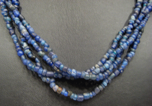 Dark Blue Glass Bead Necklace, 100 CE - 1200 CE