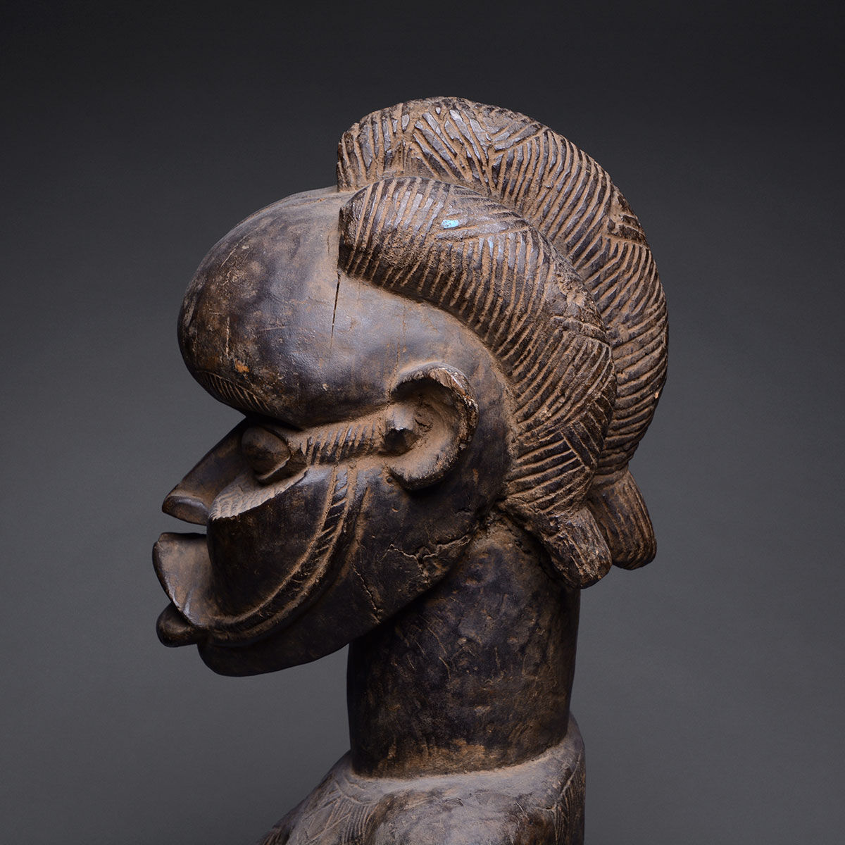 Bassa Wooden Sculpture of a Woman, 20th Century CE