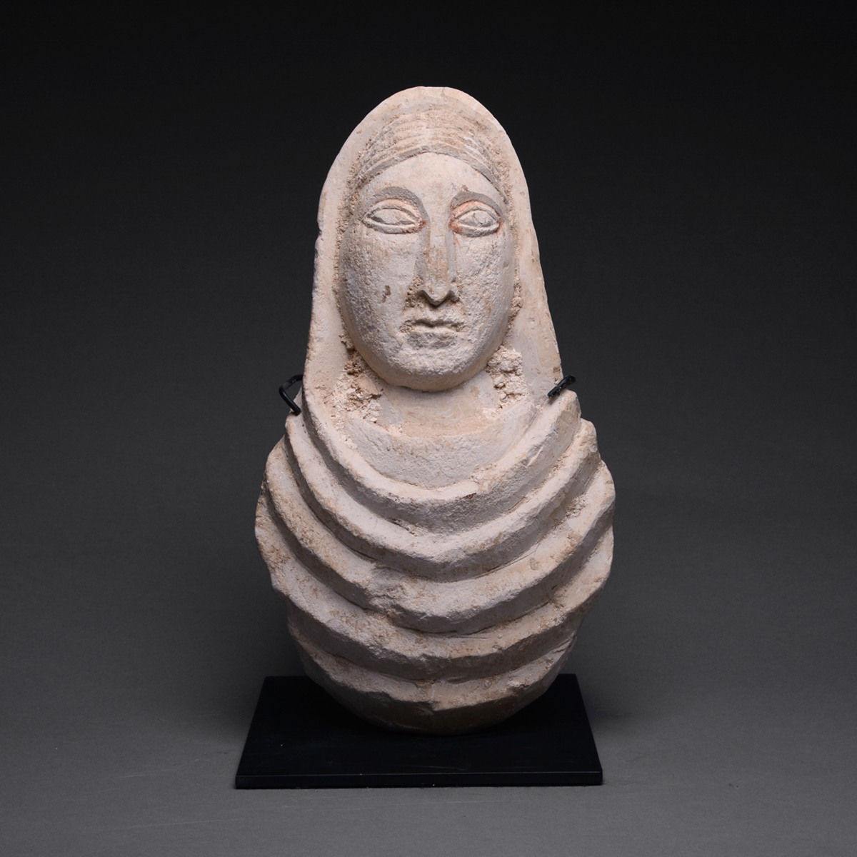 Late Roman Period Limestone Bust of a Woman, 300 CE - 400 CE