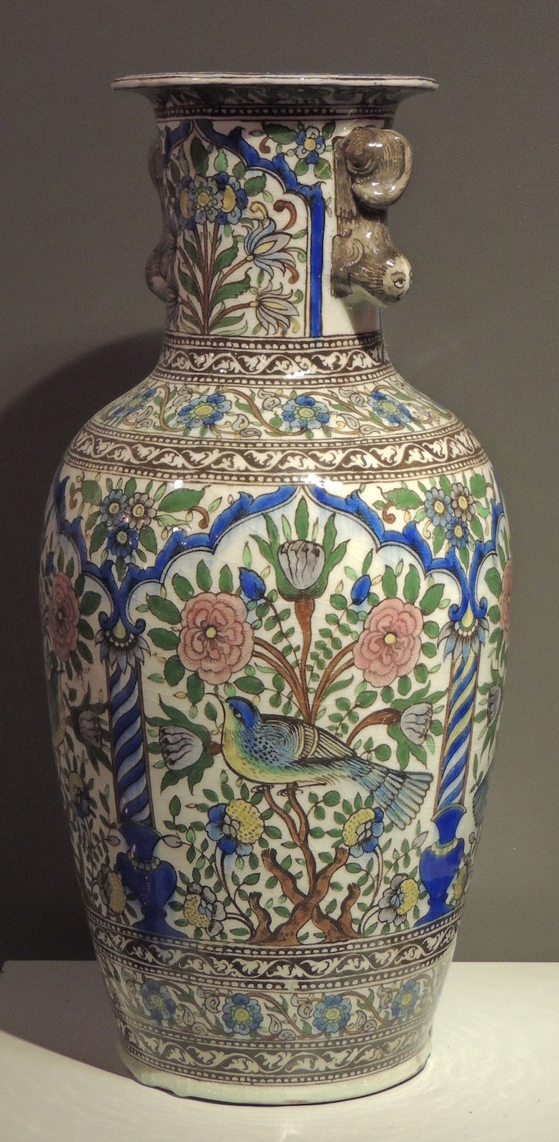 Qajar vase with floral decoration, 1785 CE - 1925 CE