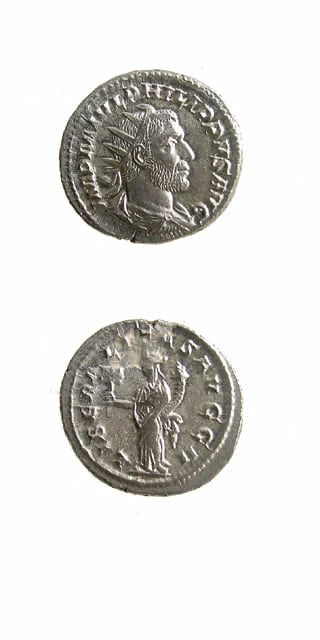 Silver Antoninianus of Emperor Philip I the Arab, 244 CE - 249 CE