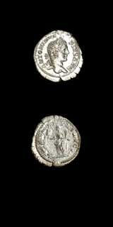 Silver Denarius of Emperor Caracalla, 200 CE - 210 CE