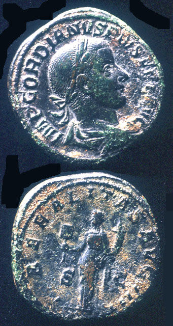 Bronze Sestertius of Emperor Gordian III, 240 CE - 244 CE