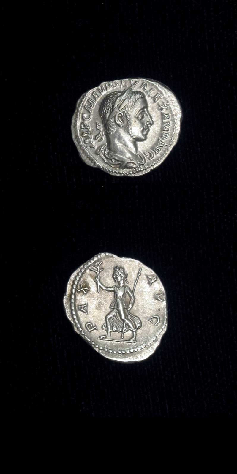 Silver Denarius of Emperor Severus Alexander, 222 CE - 228 CE