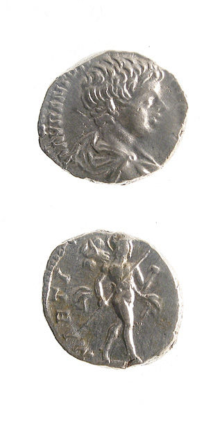 Silver Denarius of Caracalla Struck While Caesar, 196 CE - 198 CE