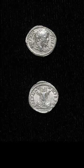 Silver Denarius of Emperor Septimius Severus, 198 CE - 211 CE