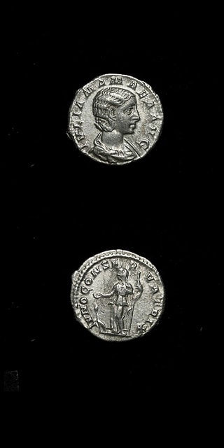 Silver Denarius of Julia Mamaea, 222 CE - 235 CE