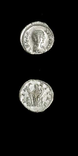 Silver Denarius of Empress Julia Domna, 196 CE - 211 CE