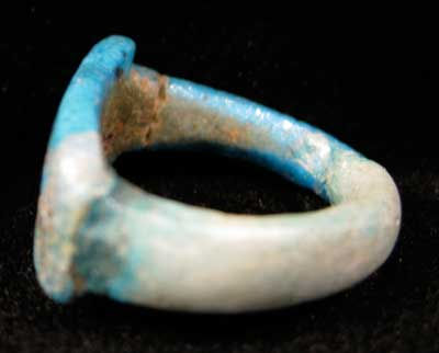 Eye of Horus Faience Ring, 1600 BCE - 1100 BCE