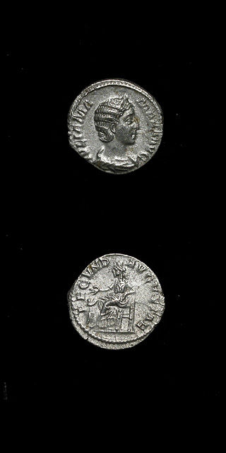 Silver Denarius of Julia Mamaea, 222 CE - 235 CE