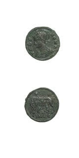 Bronze Coin Commemorating Rome Issued Anonymously During the Reign of Constantine I the Great, 330 CE - 346 CE
