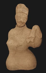 Eastern Han Terracotta Sculpture of a Smiling Attendant, 23 CE - 220 CE
