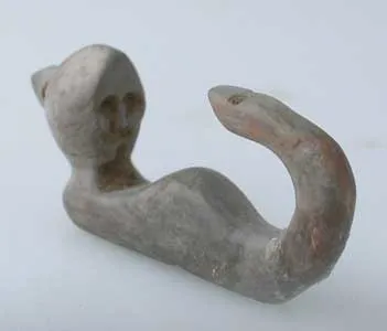 Man/Bird Votive Figure With An Intaglio, 4000 BCE - 3000 BCE