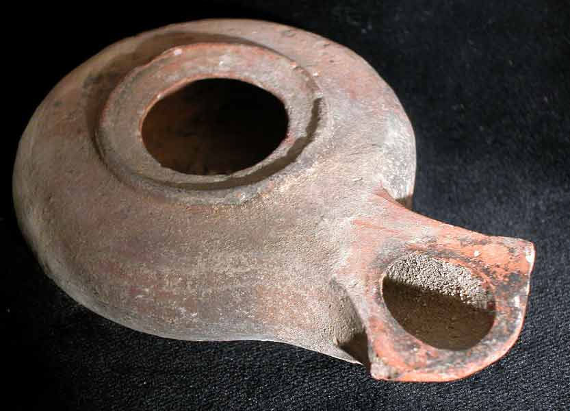 Roman Oil Lamp of the Herodian Period, 50 BCE - 50 CE