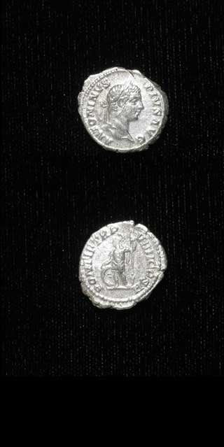 Silver Denarius of Emperor Caracalla, 200 CE - 210 CE