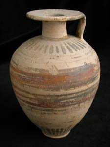 Corinthian Jug with Red and Black Decorations, 600 BCE - 400 CE