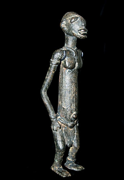 Dogon Brass Standing Figure, 19th Century CE - 20th Century CE