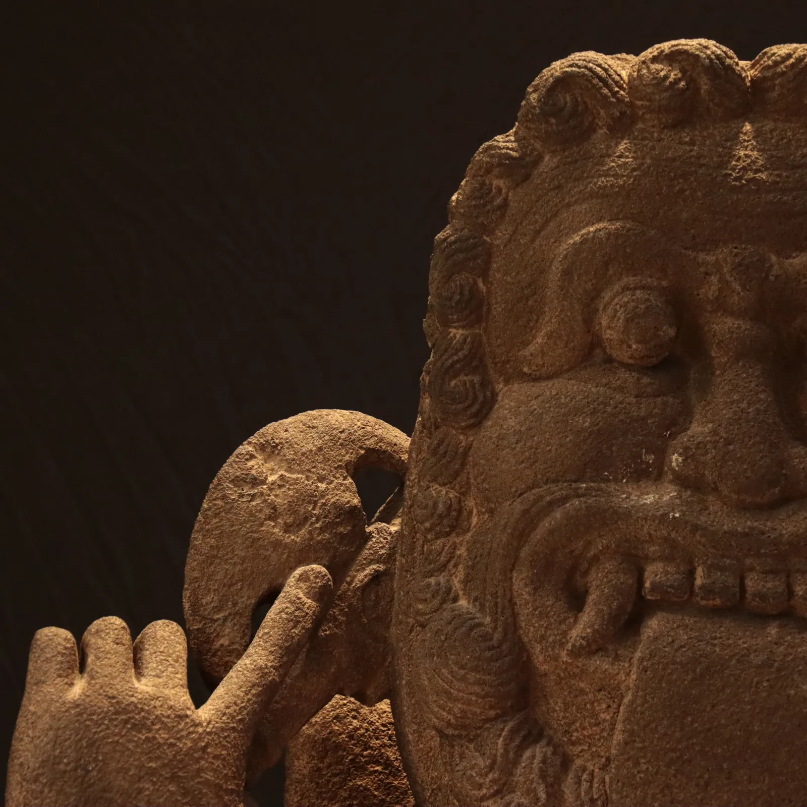 Indonesian Volcanic Andesite Sculpture of Ganesh, 16th Century CE - 19th Century CE