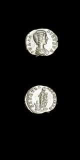 Silver Denarius of Empress Julia Domna, 196 CE - 211 CE