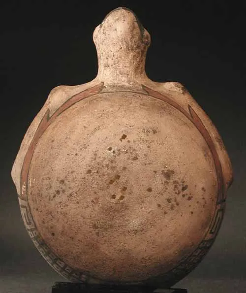 Casas Grandes Polychrome Human Effigy Clay Pot, 1160 CE - 1260 CE