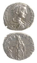 Silver Denarius of Caracalla Struck While Caesar, 196 CE - 198 CE