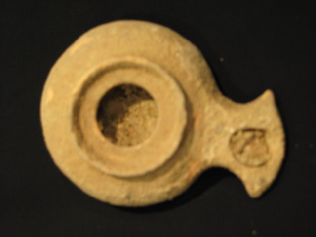 Herodian period terracotta oil lamp, 1 Century BCE - 1st Century CE
