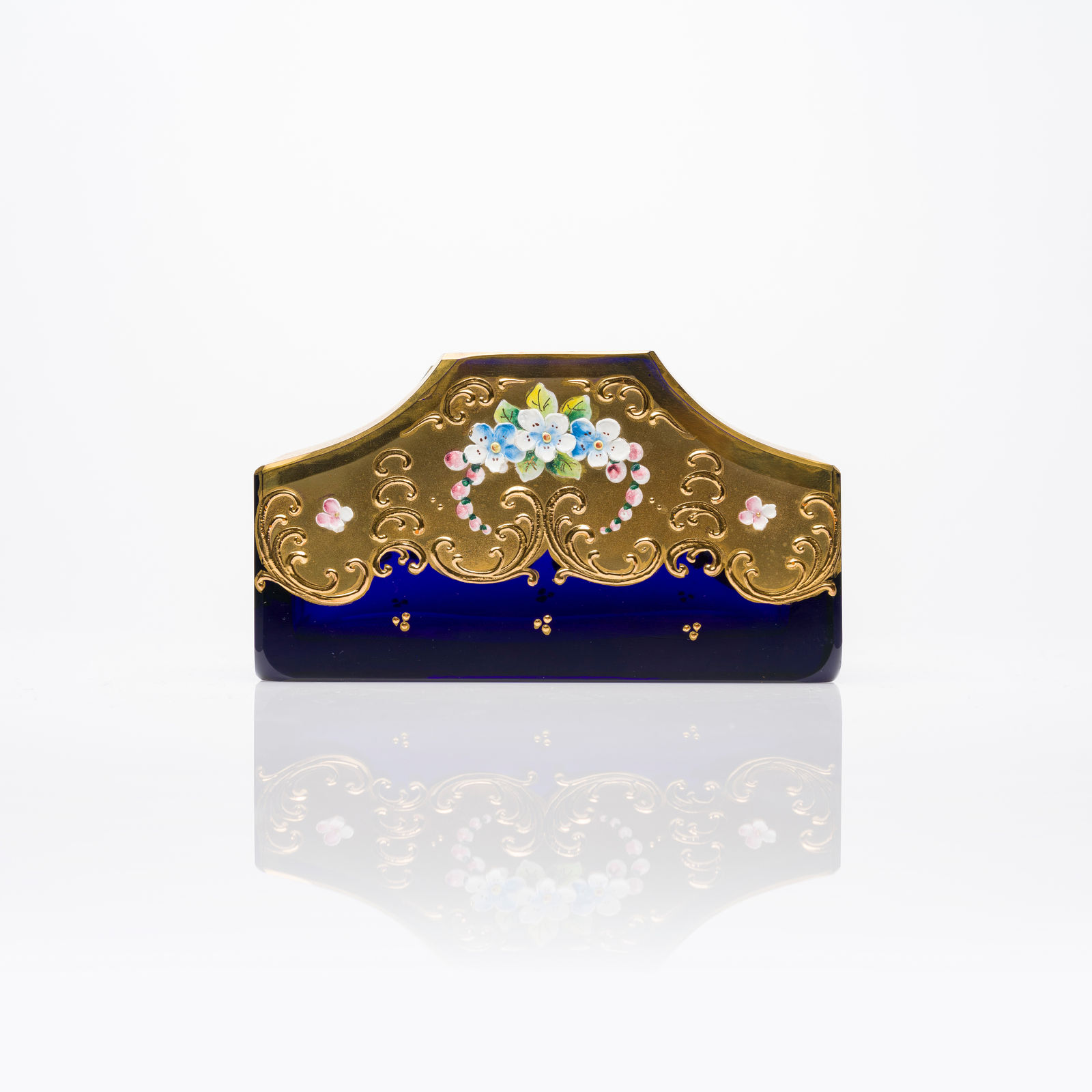 Moser Glass bowl with Gold Decoration, 19th Century