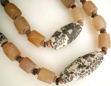 Carnelian, Agate and Faience Bead Necklace, 3300 BCE - 1600 BCE