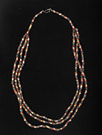 Carnelian, Brown Quartz, and Faience Bead Necklace, 3300 BCE - 1300 BCE