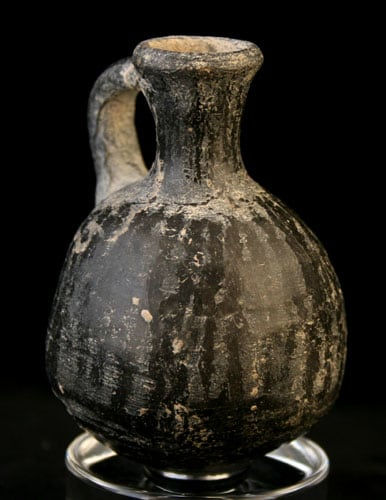 Iron Age Black Terracotta Jug, 900 BCE - 700 BCE